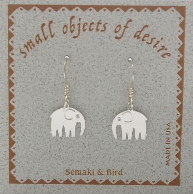Elephant Earrings - silver