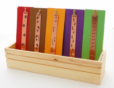 Animal Track Bookmark Crate Display