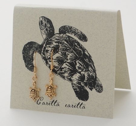 Sea Turtle Earrings - gold