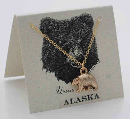 Bear Necklace - gold