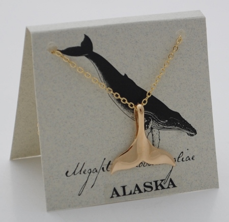 Whale Tail Necklace - gold