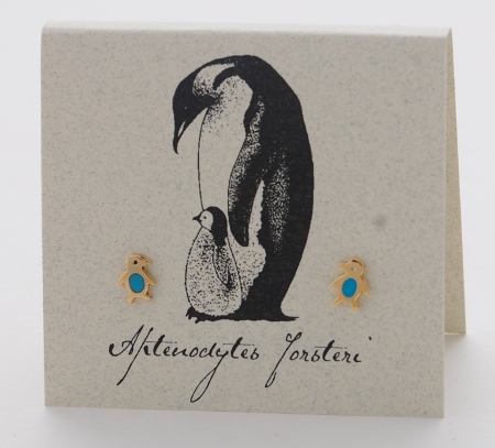 Penguin Posts Turquoise - gold