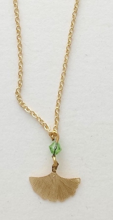 Ginkgo Leaf Necklace - gold