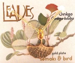 Ginkgo Leaf Necklace - gold