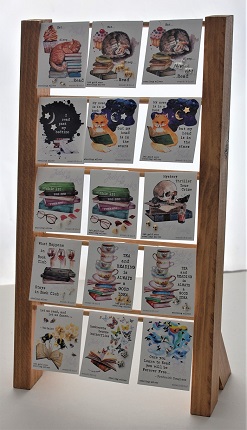 Book Lovers Rack Display - Silver & Gold