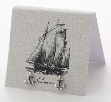 Anchor Earrings - silver