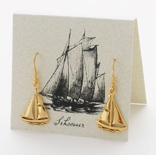 Sailboat Earrings - gold