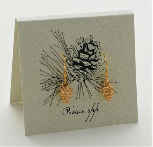 Pinecone earrings - gold