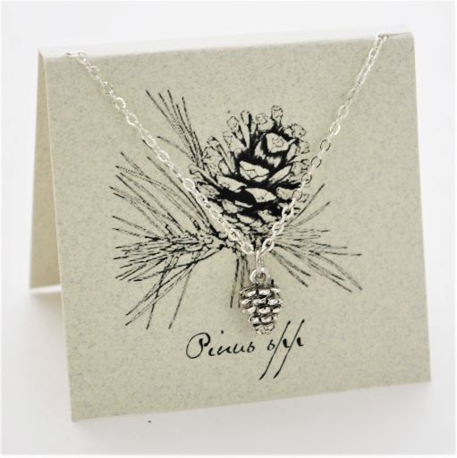 Pinecone Necklace - silver