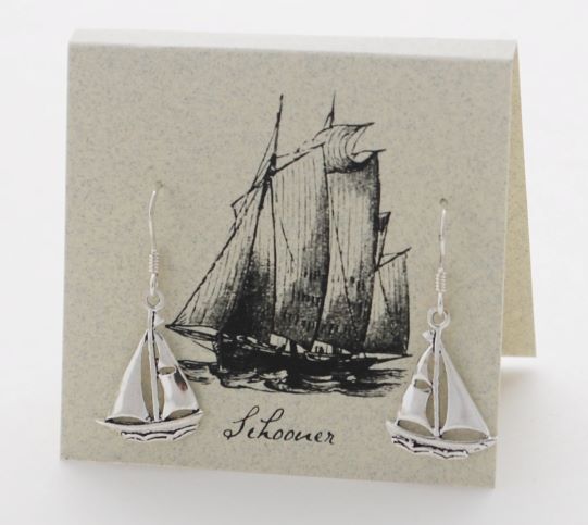 Sailboat Earrings - silver
