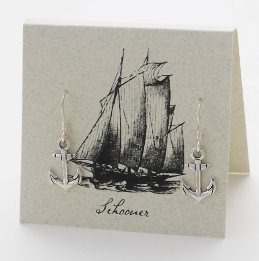 Anchor Earrings - silver