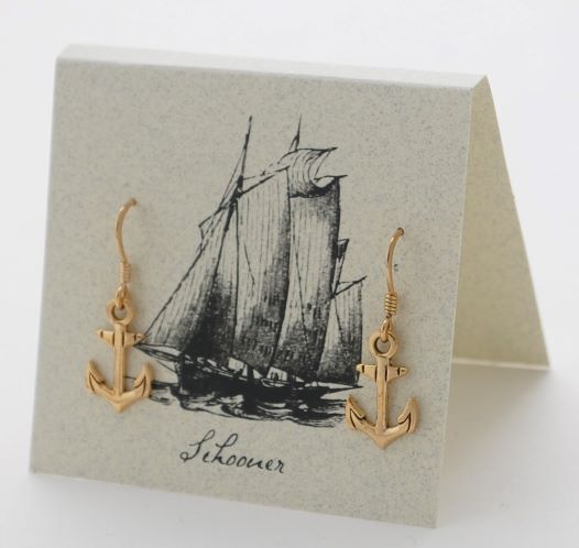 Anchor Earrings - gold