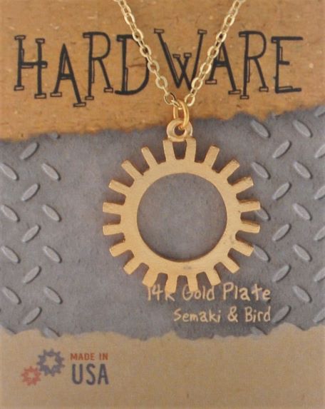 Gear "Hardware" Necklace  - gold