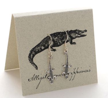 Alligator Earrings - silver