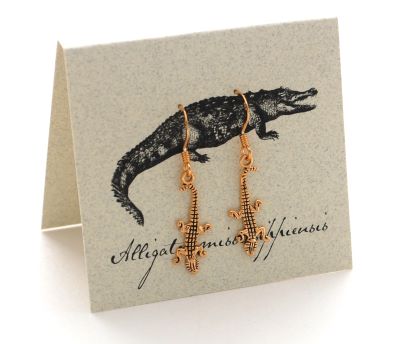 Alligator Earrings - gold