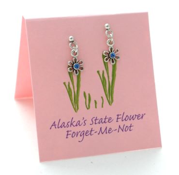 Forget Me Not Flower Earrings 