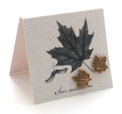 Maple Leaf Earrings - gold