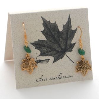 Sugar Maple Leaf Earrings - gold