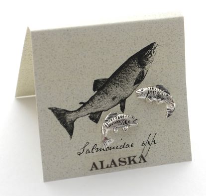 Salmon Earrings - silver