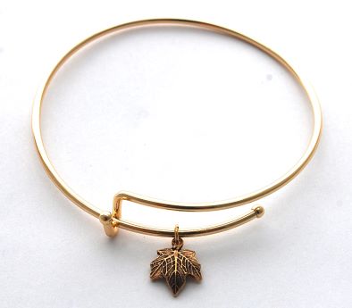 Sugar Maple Leaf Bracelet - gold