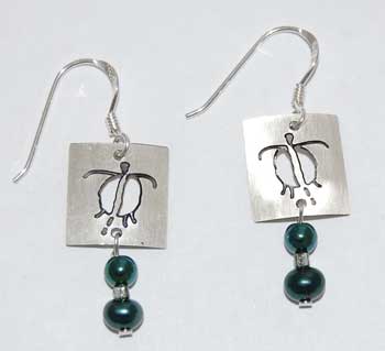 Turtle Petroglyph Earrings