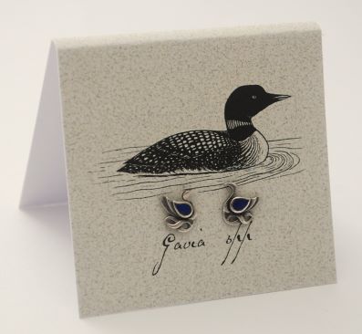 Loon Earrings - silver