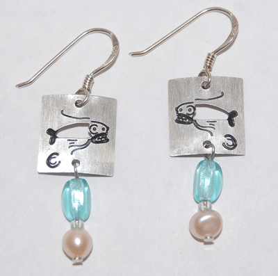 Whale Petroglyph Earrings