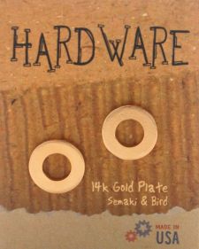 Washer Stud Earrings - gold