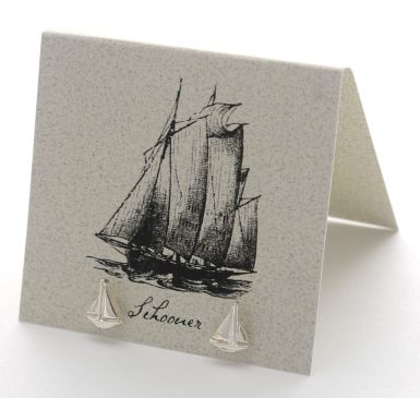 Sailboat Earrings - silver