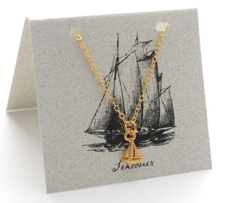 Sailboat Necklace - gold