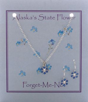 Forget Me Not Necklace Set - two pieces