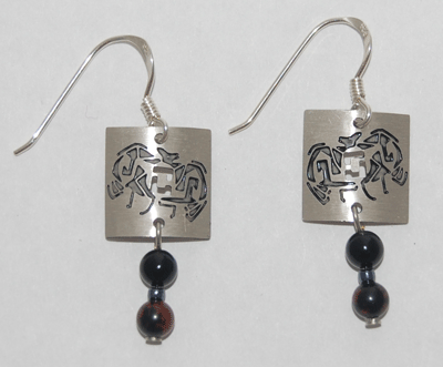 Bat Petroglyph Earrings