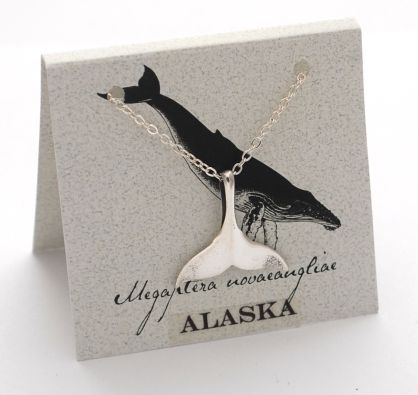Whale Tail Necklace - silver