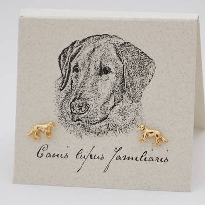 Dog Earrings - gold