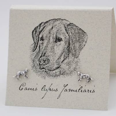 Dog Earrings - silver
