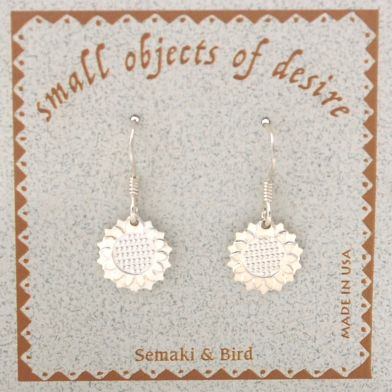 Sunflower Earrings- silver