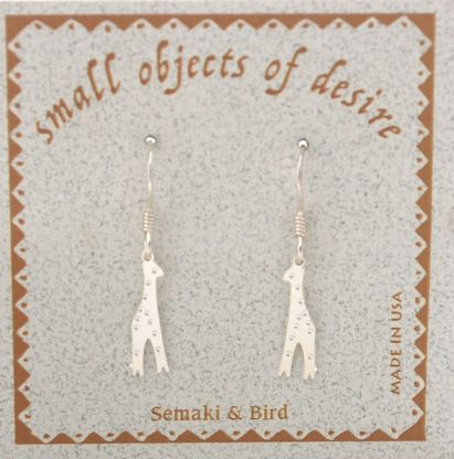 Giraffe Earrings - silver