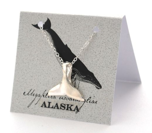 Whale Tail Necklace - silver
