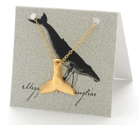 Whale Tail Necklace - gold