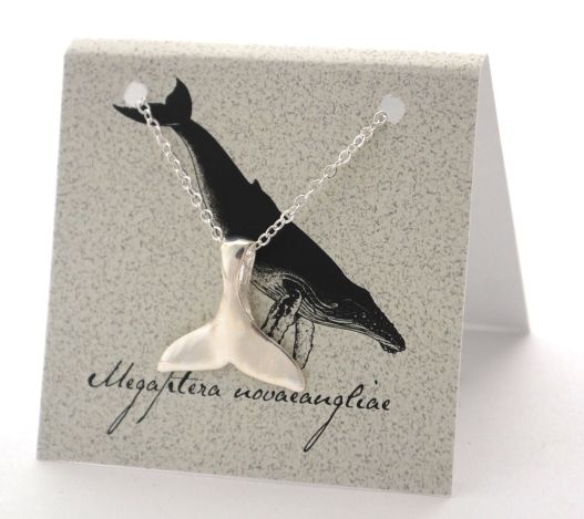 Whale Tail Necklace - silver