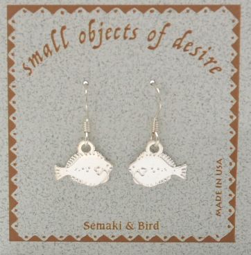 Flounder/ Halibut Earrings - Silver