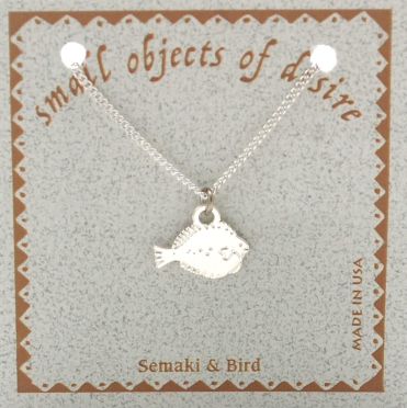 Flounder/ Halibut Necklace - silver