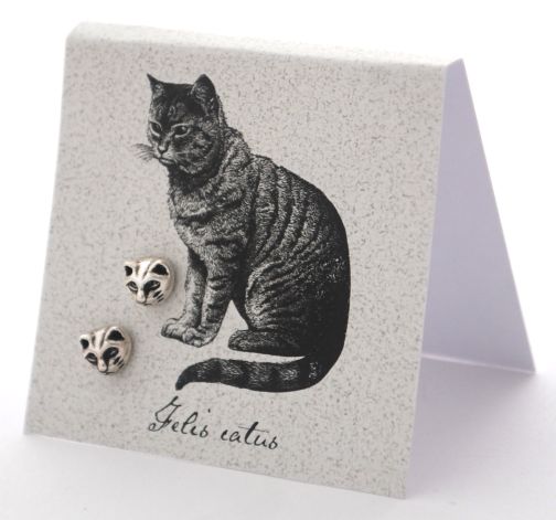 Cat Earrings - silver
