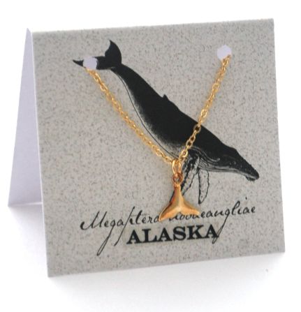 Whale Tail Necklace Petite - gold