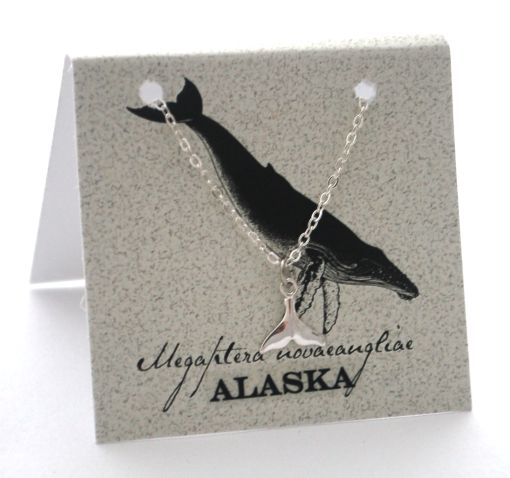 Whale Tail Necklace Petite - silver