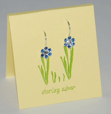 Sapphire Pretty Petal Earrings