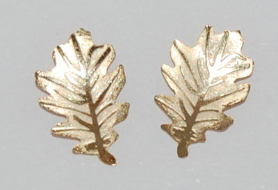 Oak Leaf Earrings - gold