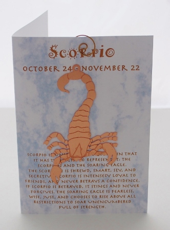 Scorpio Suncatcher Card