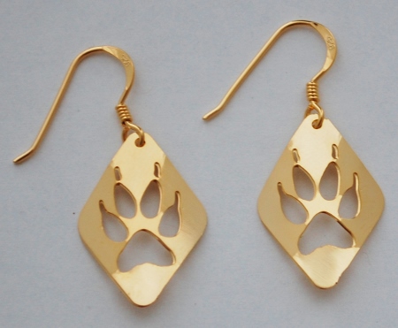 Wolf Track Earrings - gold