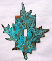 Red Maple Switch Plate - verdigris